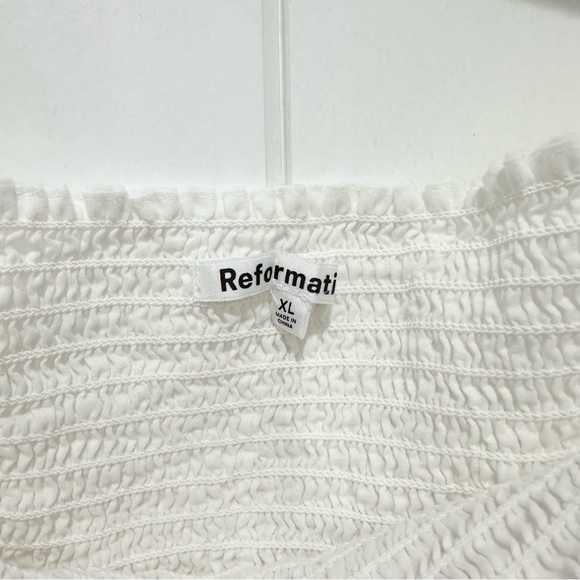 Reformation Roland Top In White Size Extra Large - Picture 7 of 9
